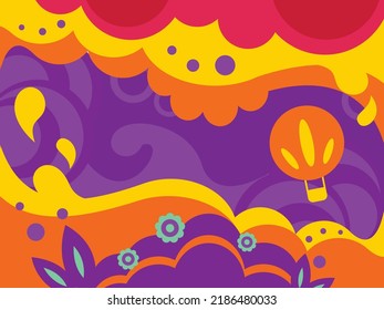 Colorful Abstract Illustration
of Landscape