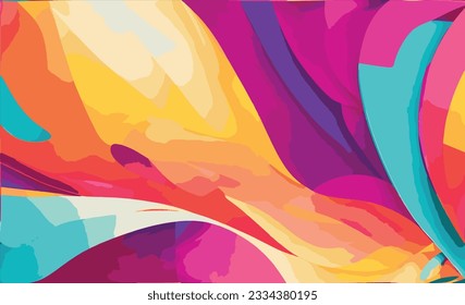 Colorful abstract illustration to use as background. A close up of a painting.