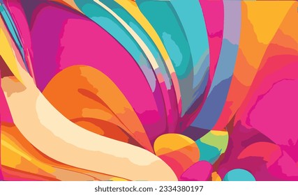 Colorful abstract illustration to use as background. A close up of a painting.