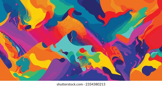 Ilustración abstracta colorida para usar como fondo. Un acercamiento a un cuadro.