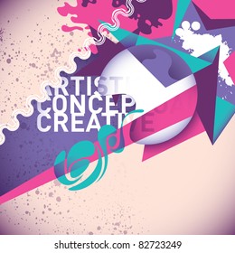 Colorful abstract illustration. Vector illustration.