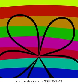 Colorful abstract image with flower shape