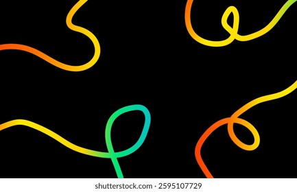 A colorful, abstract image of lines and curves