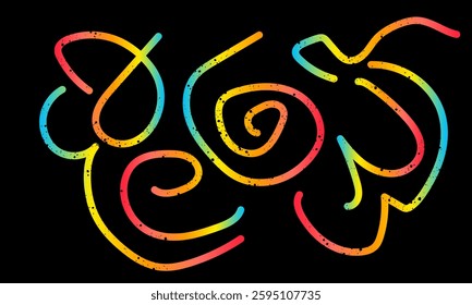 A colorful, abstract image of lines and curves