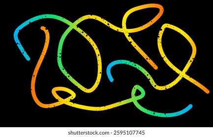 A colorful, abstract image of lines and curves