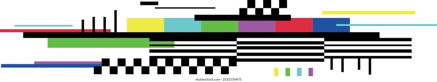 Uma imagem colorida e abstrata com muitas linhas e formas coloridas diferentes