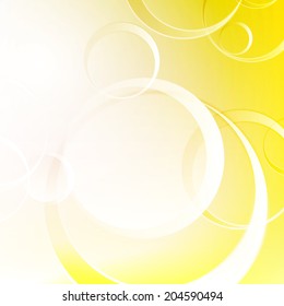 Colorful abstract image - yellow orange circles, rings background