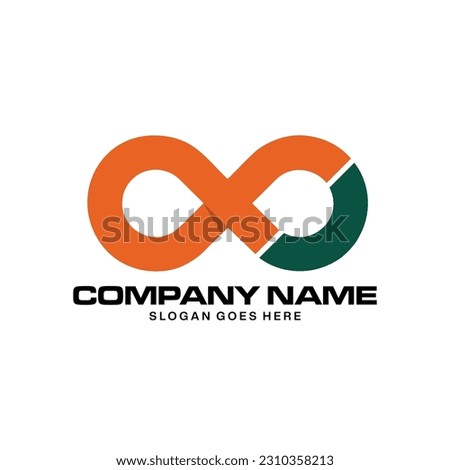 Colorful abstract infinity, endless symbol and icon