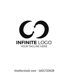 Colorful Abstract Infinity LOgo Vector, Creative Modern Infinity Logo Symbol.