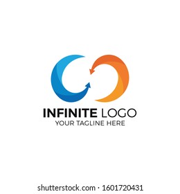 Colorful Abstract Infinity LOgo Vector, Creative Modern Infinity Logo Symbol.