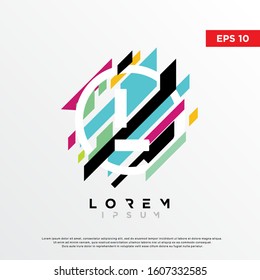colorful abstract initial letter l logo. modern icon, template design