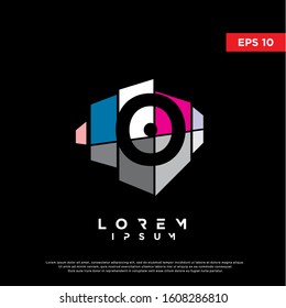 colorful abstract initial letter o logo. modern icon, template design