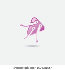 Colorful abstract internet logo template design,  vector illustration