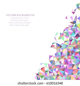 Colorful abstract irregular triangle mosaic background design
