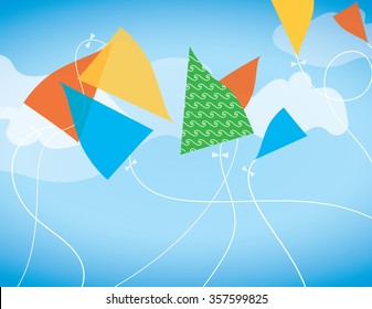 Colorful abstract kites