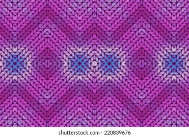 Colorful abstract knitted pattern