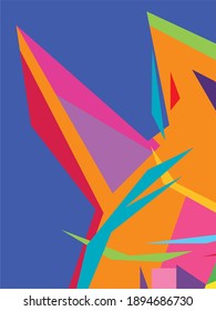 Colorful Abstract Kubisme Vector Background 0032