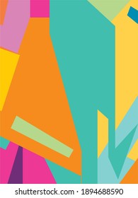 Colorful Abstract Kubisme Vector Background 0024