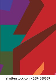 Colorful Abstract Kubisme Vector Background  