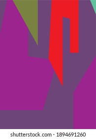 Colorful Abstract Kubisme Vector Background  