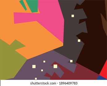 Fondo del vector Kubisme abstracto colorido 064