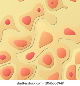 Colorful abstract layers. Papercut style background. Vibrant 3D topography shapes. Astonishing banner, poster, brochure, template, flyer design. Awesome vector illustration.
