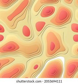 Colorful abstract layers. Papercut style background. Vibrant 3D topography shapes. Attractive banner, poster, brochure, template, flyer design. Powerful vector illustration.