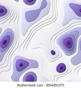 Colorful abstract layers. Papercut style background. Vibrant 3d topography shapes. Captivating banner, poster, brochure, template, flyer design. Amazing vector illustration.