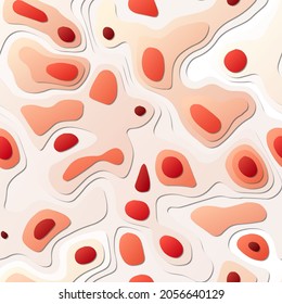 Colorful abstract layers. Papercut style background. Vibrant 3D topography shapes. Amazing banner, poster, brochure, template, flyer design. Creative vector illustration.