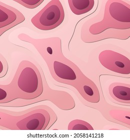 Colorful abstract layers. Papercut style background. Vibrant 3d topography shapes. Beautiful banner, poster, brochure, template, flyer design. Radiant vector illustration.