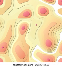 Colorful abstract layers. Papercut style background. Vibrant 3d topography shapes. Captivating banner, poster, brochure, template, flyer design. Awesome vector illustration.