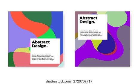 Diseño Abstractas colorido con Formas superpuestas para el diseño visual moderno