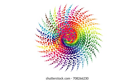 Colorful of abstract leaf with isolate background.