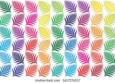 Colorful abstract leaf pattern, background design