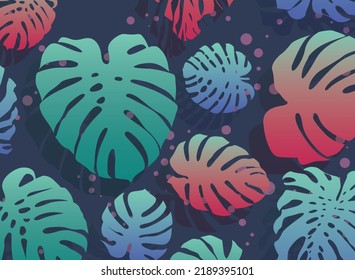  colorful abstract leaves background, pattern background