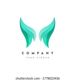 colorful abstract leaves company logo design ideas vector. Best for identity, Business and logotypes eps 10
