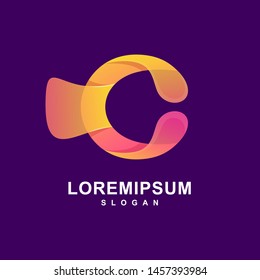 Colorful Abstract Letter C Logo Premium