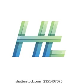 colorful abstract letter H T  icon logo design 