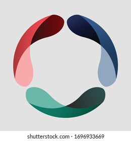 Colorful Abstract Letter O Logo Design Template. Colorful Creative Sign. 