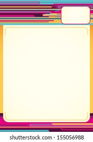 Colorful abstract letterhead. Vector illustration. 