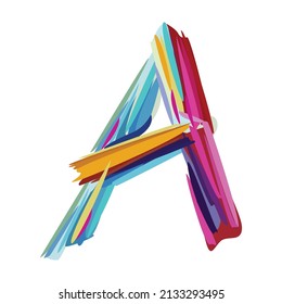 Colorful abstract lettering vector illustration