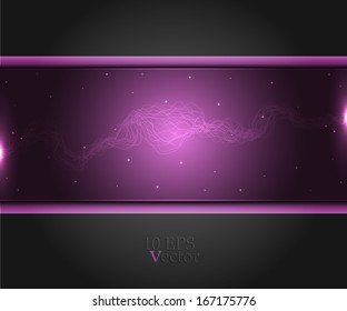 Colorful abstract light wave vector background. 
