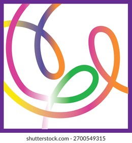 Padrões de arte de linha abstrata colorido .coleção de ilustrações de arte de linha abstrata vibrante com loops coloridos entrelaçados, redemoinhos e curvas em fundos brilhantes e escuros EPS10AI.


