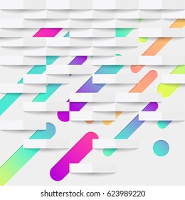 Colorful abstract line pattern for web / advertising, vector illustration