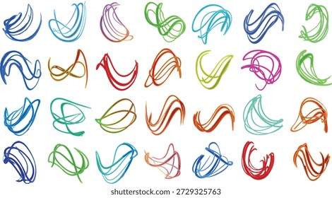   
Patrones de líneas abstractas coloridas con Formas en bucle, rutas de movimiento, curvas inspiradas en la escritura a mano, complejidad visual, formas impulsadas por datos, gráficos dinámicos, arte moderno, Elementos de diseño creativos