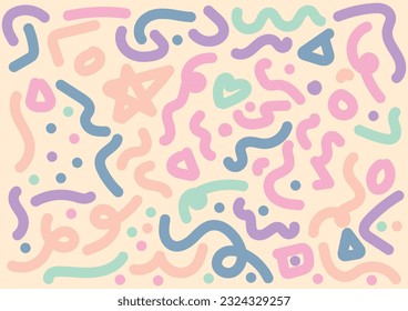 colorful abstract line seamless pattern background