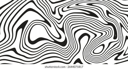 Colorful abstract linear distorted background. Retro, wavy psychedelic pattern wavy psychedelic texture, optical illusion effect	