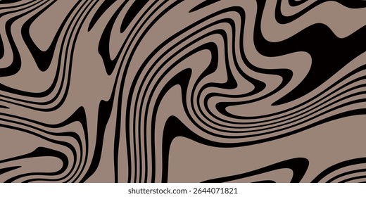Colorful abstract linear distorted background. Retro, wavy psychedelic pattern wavy psychedelic texture, optical illusion effect	