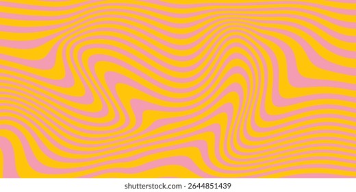 Colorful abstract linear distorted background. Retro wavy psychedelic pattern wavy psychedelic texture