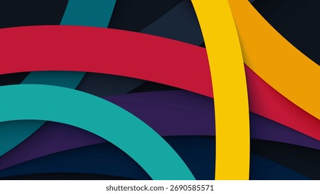 Diseño de fondo de líneas Abstractas coloridas